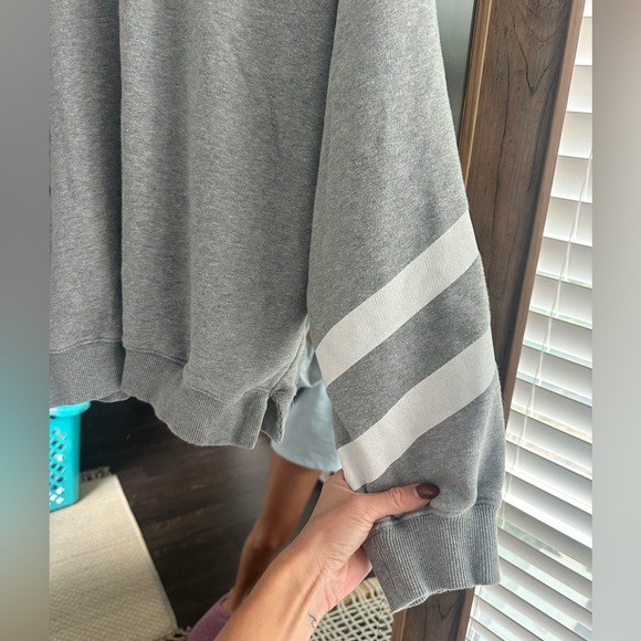 FP Movement by Free People Gray Sweatshirt with Pink and White Accents - Picture 3 of 5